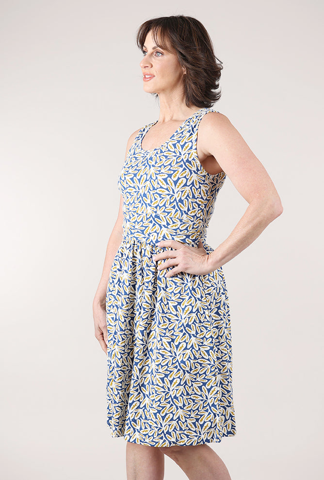Mata Traders Asheville Dress, Fern/Blue