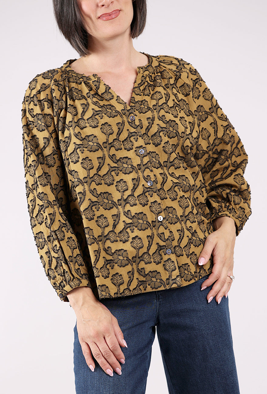Habitat Floral Jacquard Romance Shirt, Cumin