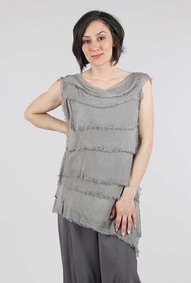 Liabella Tattered Tiers Top, Taupe