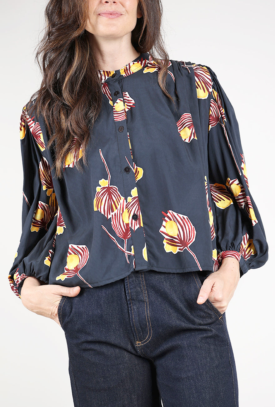 Bel Kazan Tabitha Top, Black Aralia