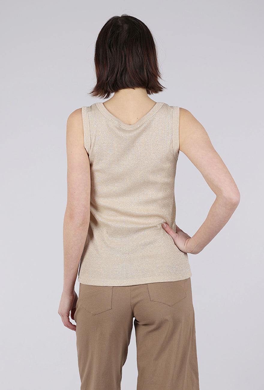 Insight New York Glitter Tank Top, Gold