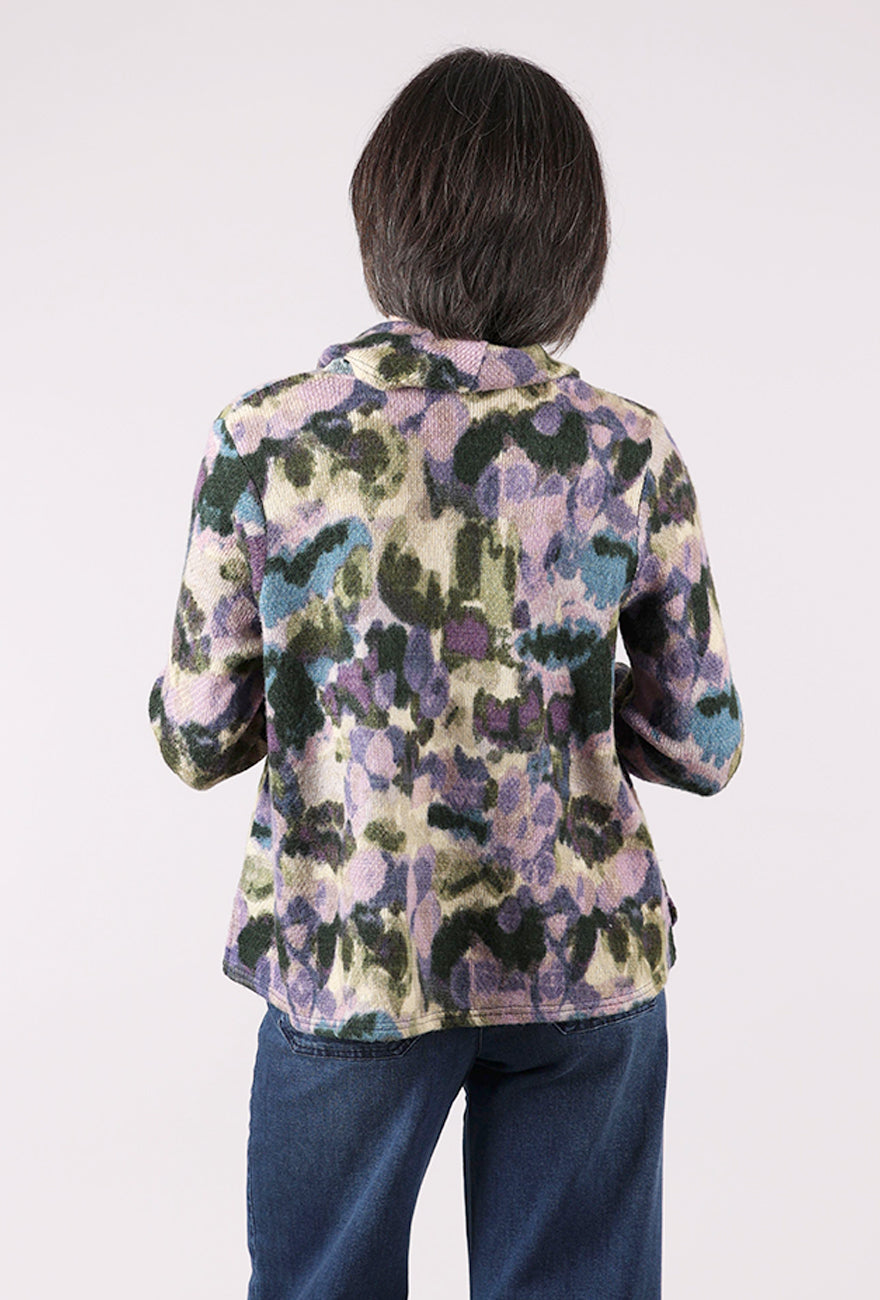 Habitat Aspen Knit Brushstrokes Cowl Top, Midnight