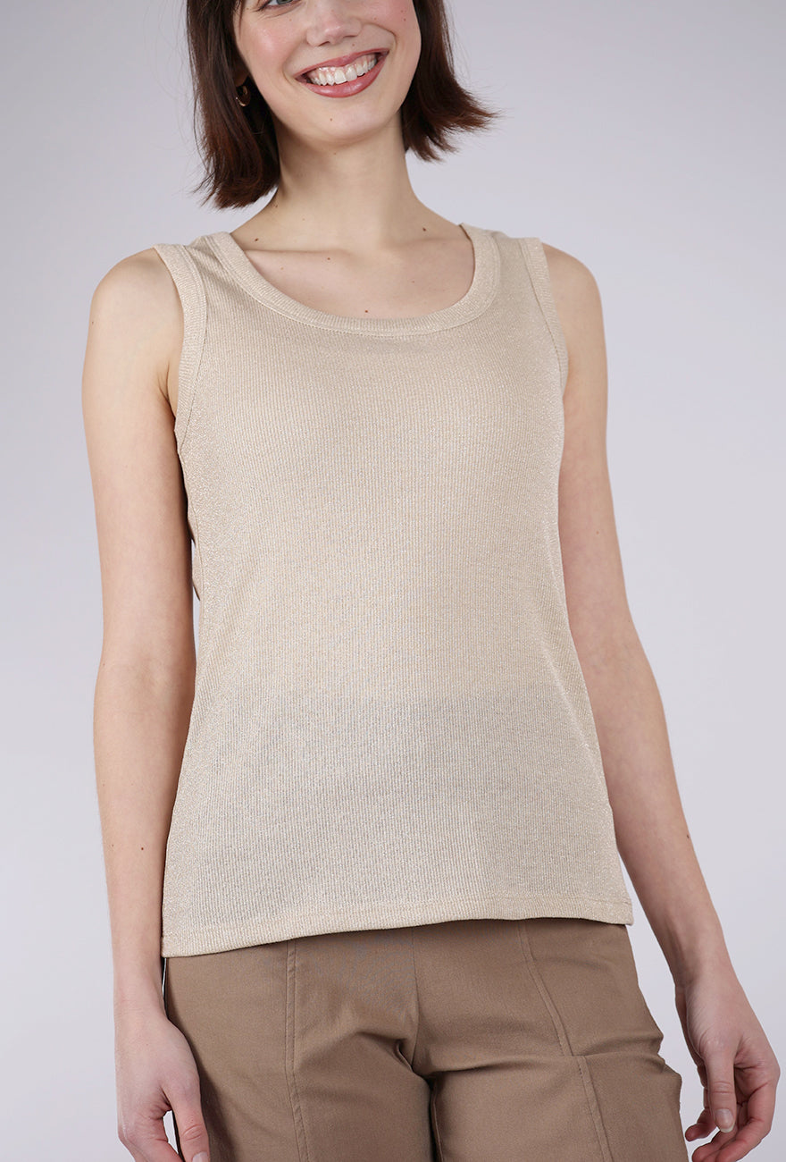 Insight New York Glitter Tank Top, Gold