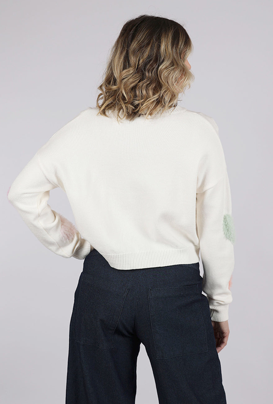 Urban Daizy Heart of Fuzz Sweater, Ivory