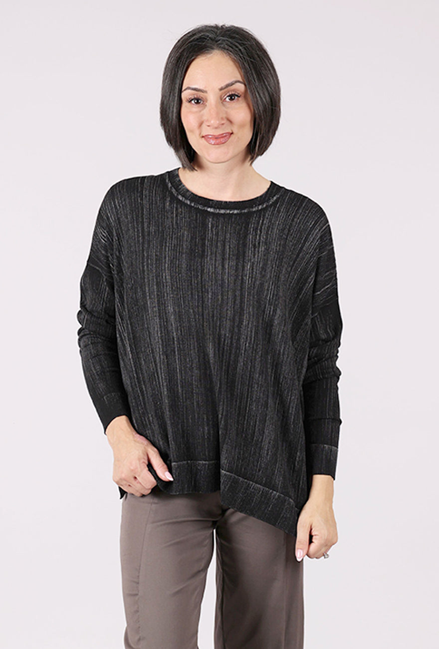 Planet Long Matrix Top, Black
