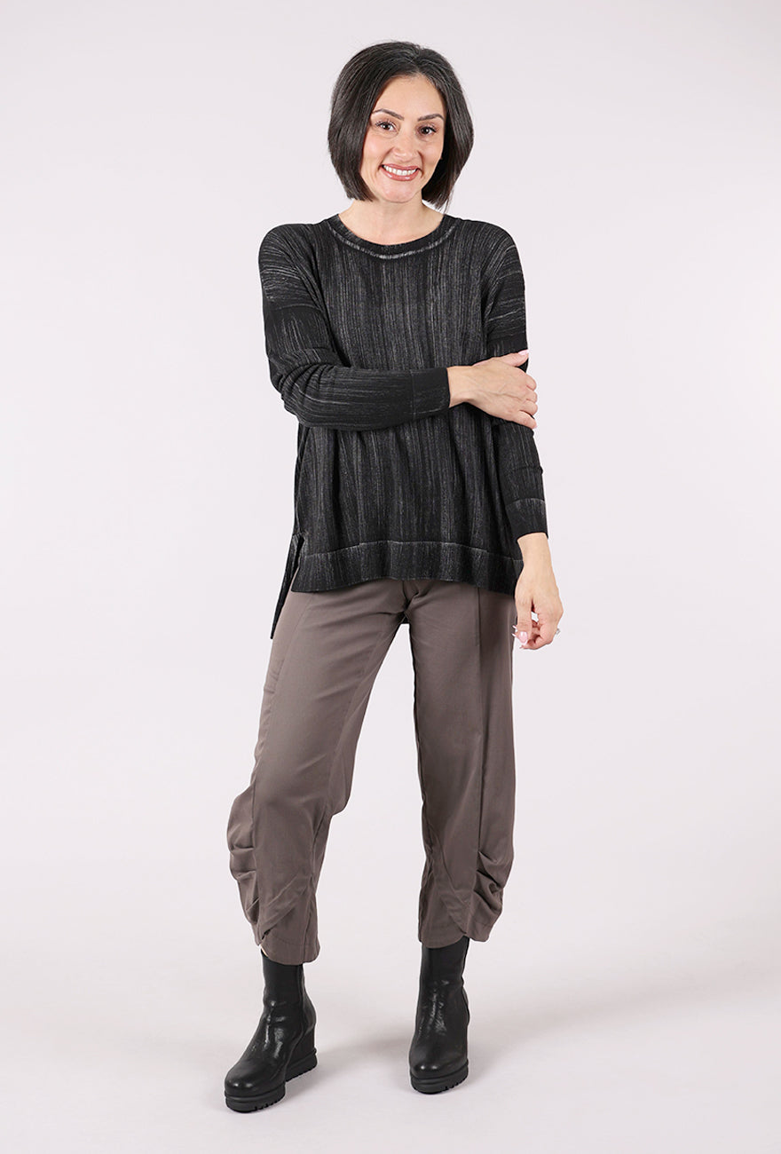 Planet Long Matrix Top, Black