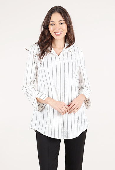 Habitat East Side Stripes Shirt, Winter White