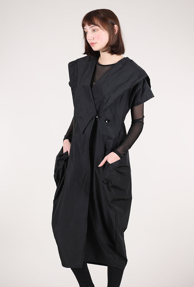 Kozan Alda Vest Dress, Preto Black