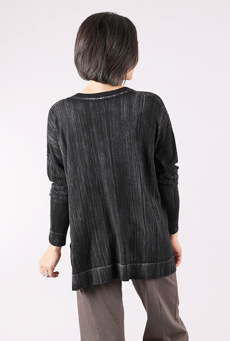 Planet Long Matrix Top, Black