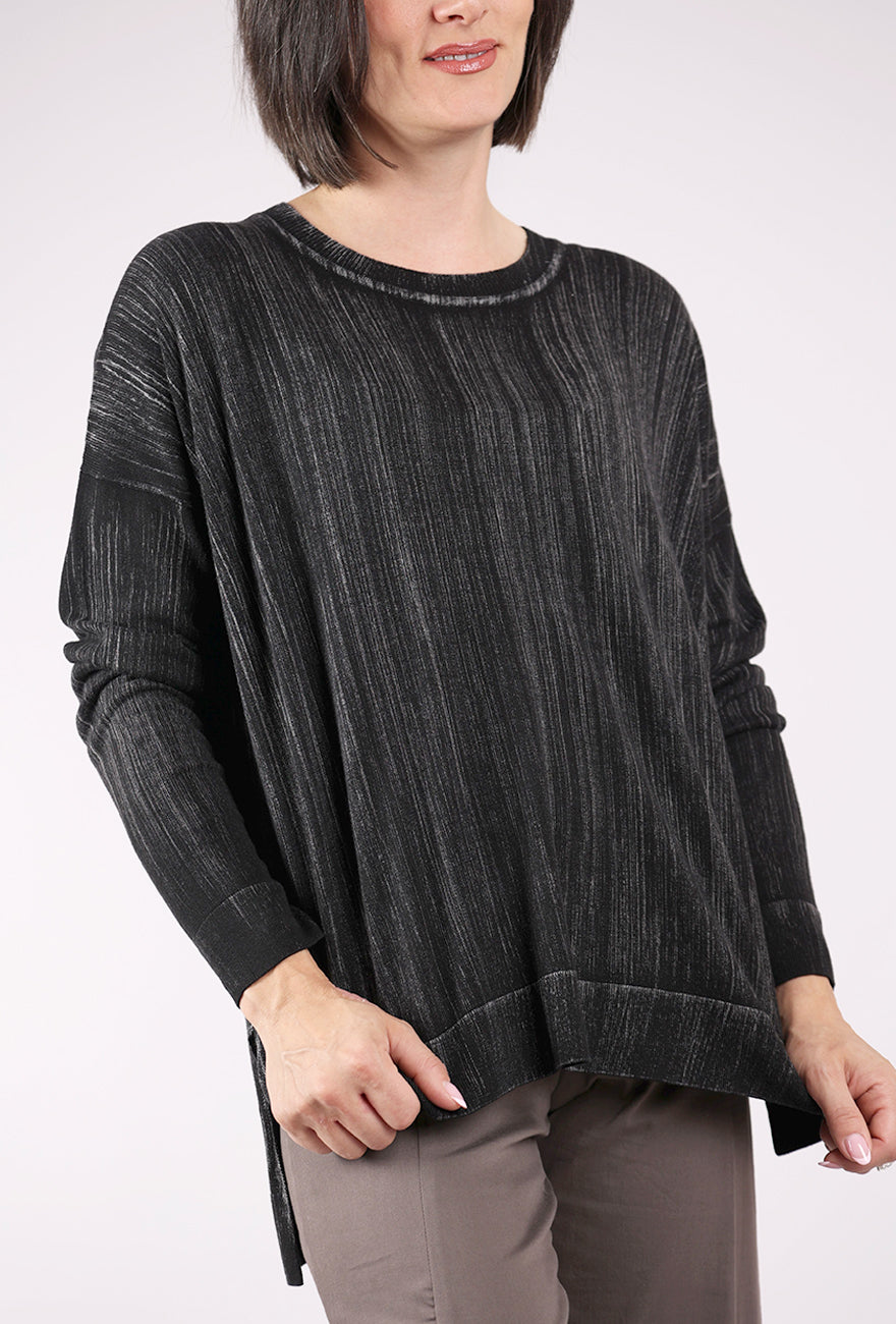 Planet Long Matrix Top, Black