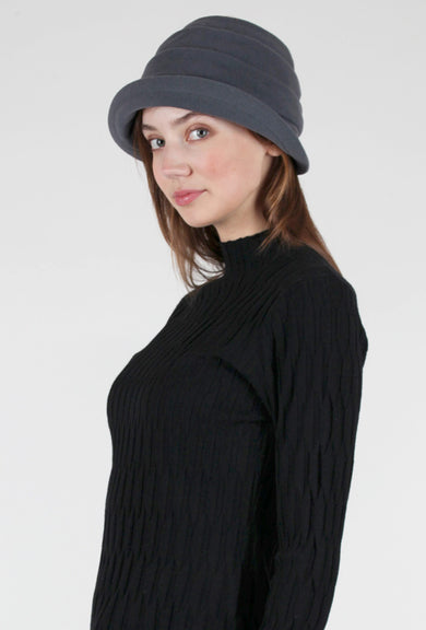 Lillie & Cohoe Wool Classic Cashmere Beatrice Hat, Asphalt