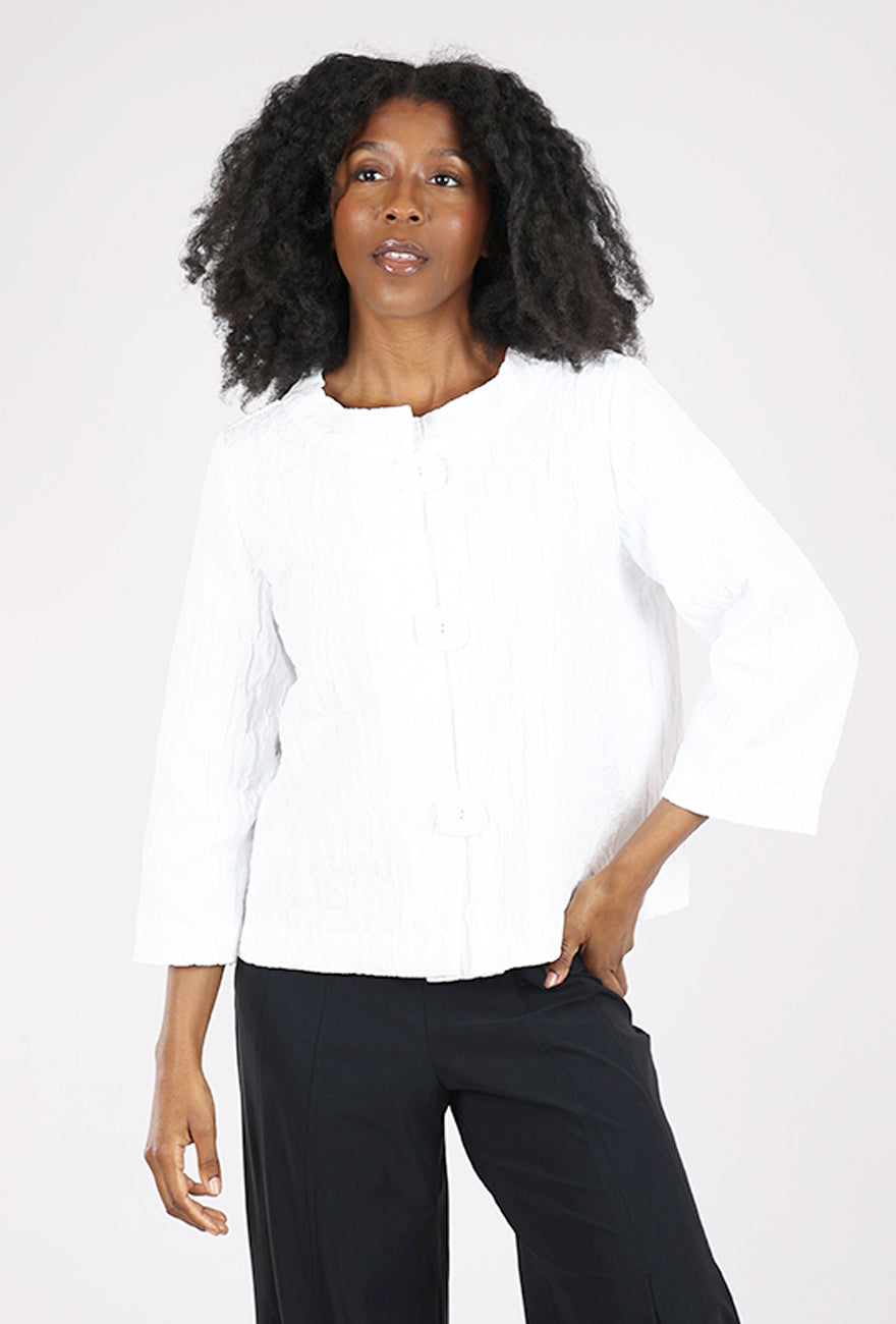 Olivia by Habitat Perfect Plisse Socialite Jacket, White