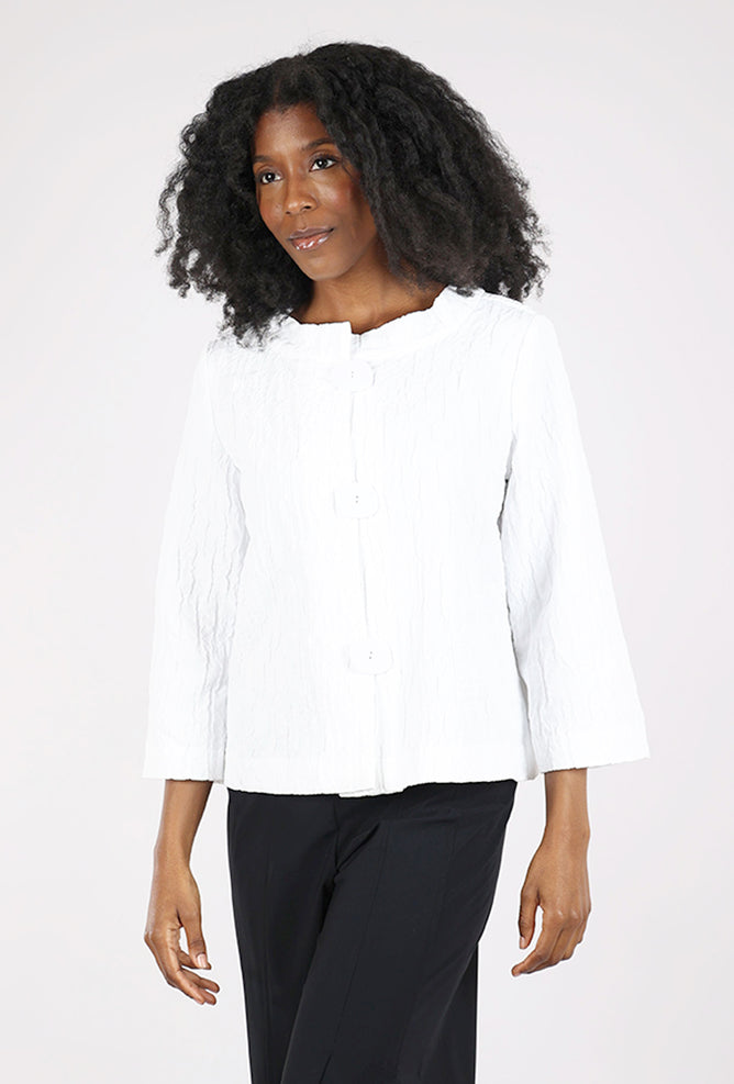Olivia by Habitat Perfect Plisse Socialite Jacket, White