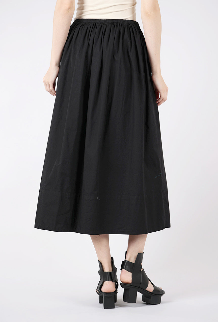 Pistola Noelle Poplin Maxi Skirt, Noir