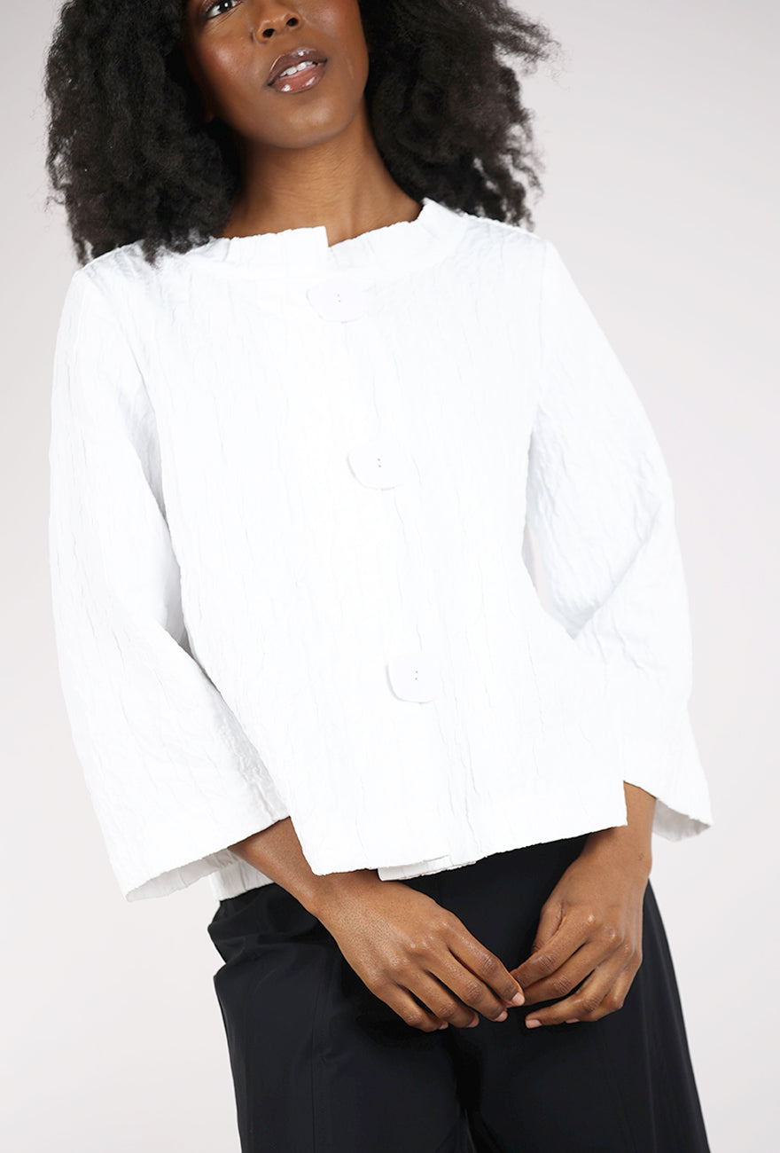 Olivia by Habitat Perfect Plisse Socialite Jacket, White