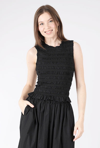 Pistola Phoebe Smocked Tank, Noir