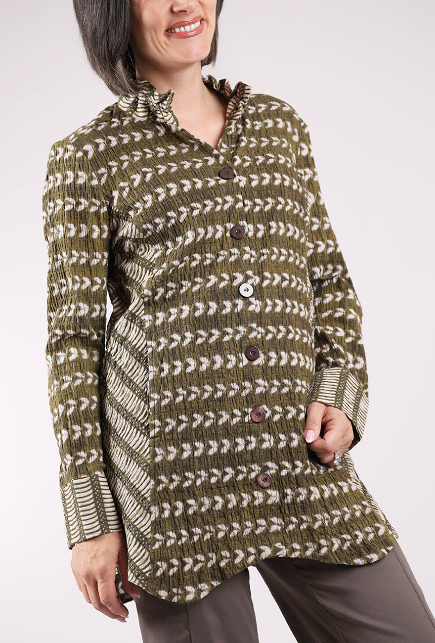 Habitat Mixed Batiks Artist Swing Shirt, Avocado