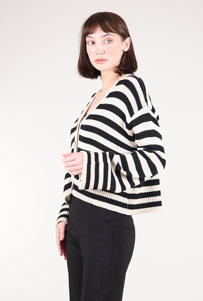 By Together Sydney Stripe Sweater, Ecru/Black