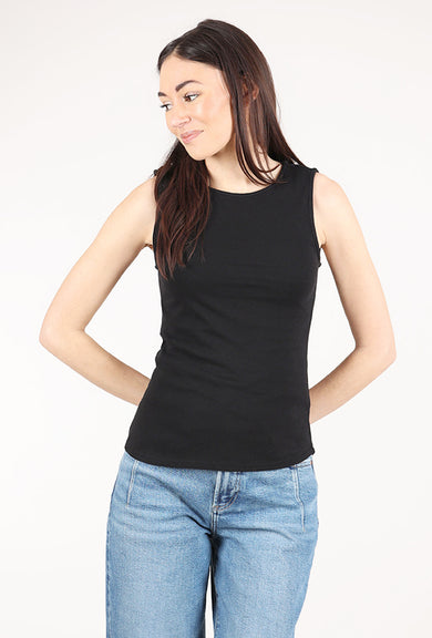 Mododoc Shirttail Slim Tank, Black