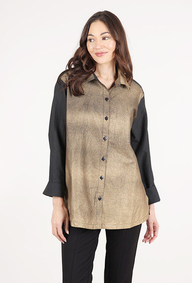 M Square Quinne Shirt, Gold Foil