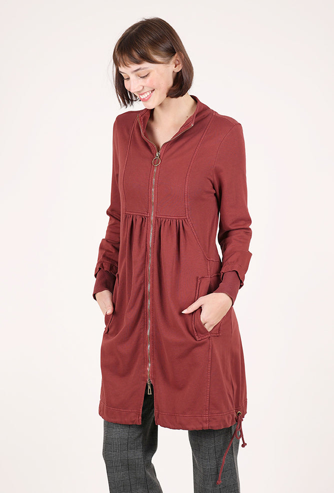 Wearables by XCVI Fleece Funnel Neck Coat, Salem's Door