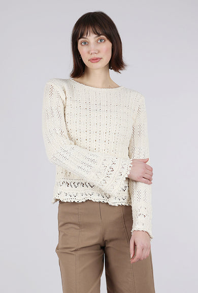 Margaret O'Leary Bell Sleeve Pullover, Ivory