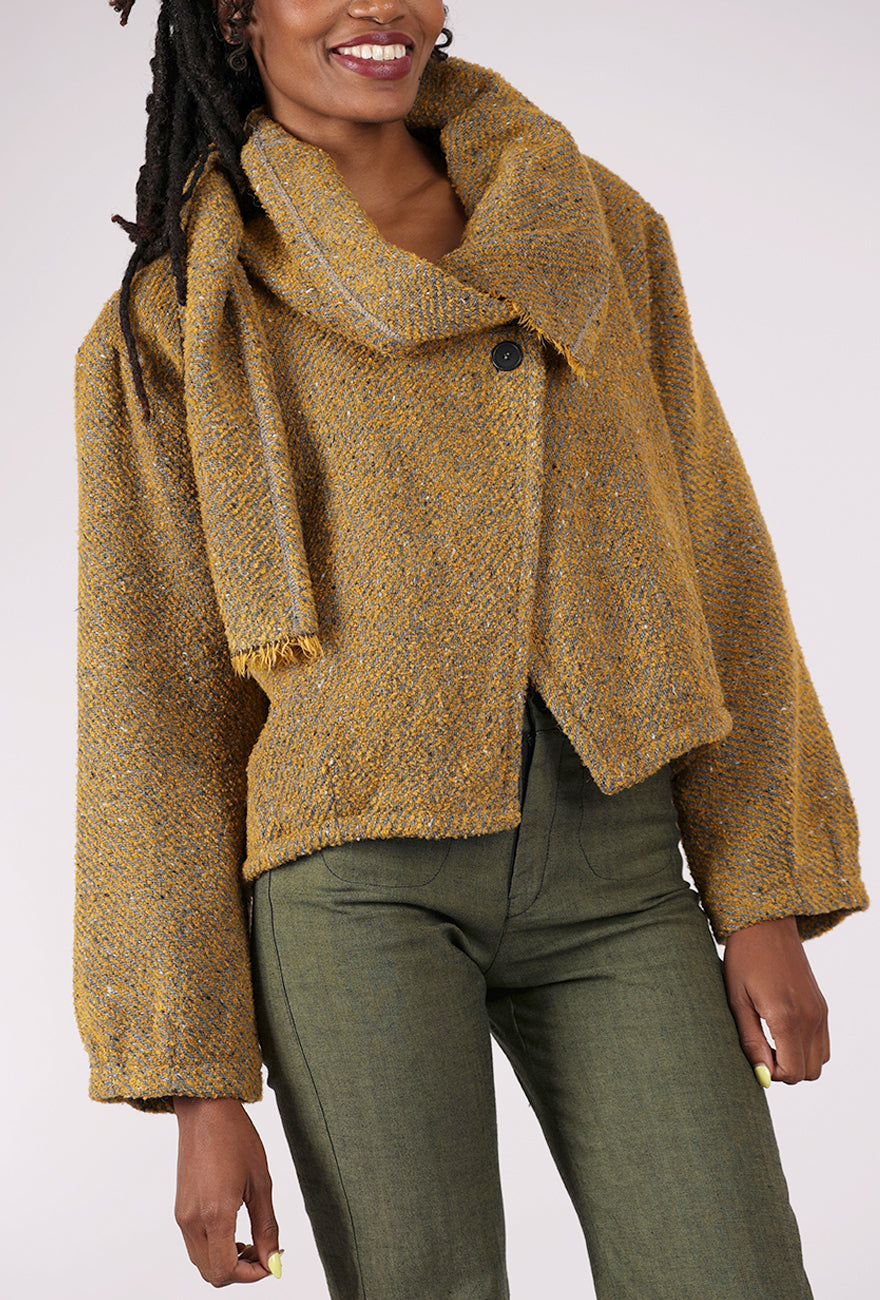 Lurdes Bergada Scarf Collar Jacket, Dijon