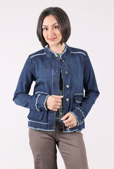 Habitat Stretch Denim Cargo Jacket, Dark Denim