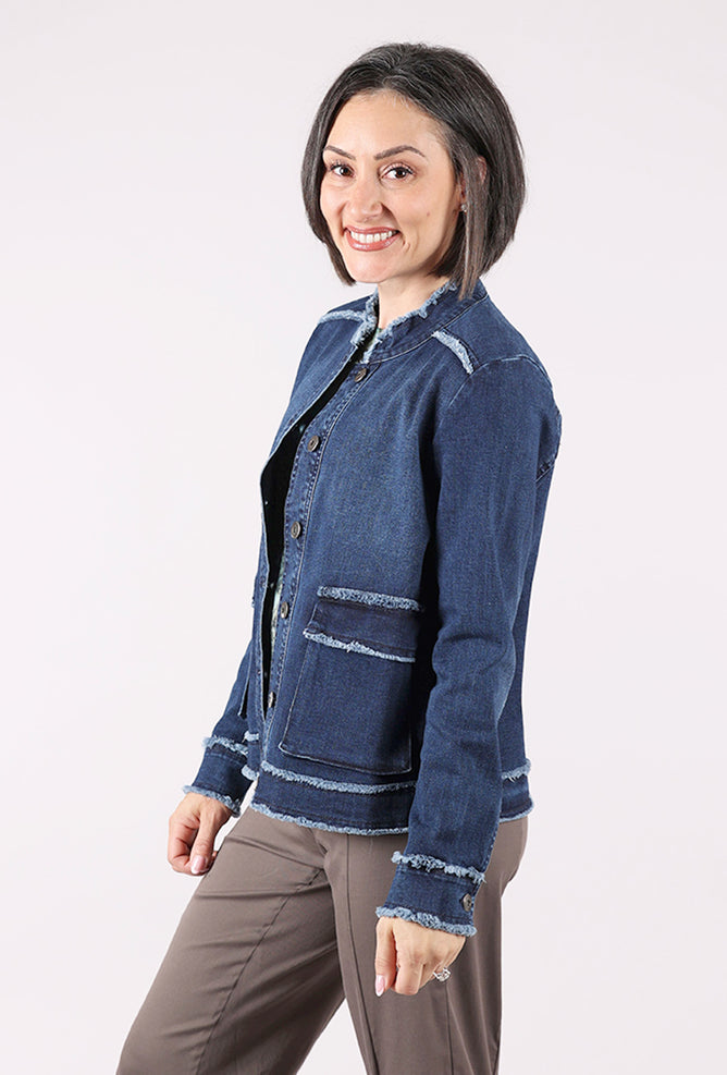 Habitat Stretch Denim Cargo Jacket, Dark Denim