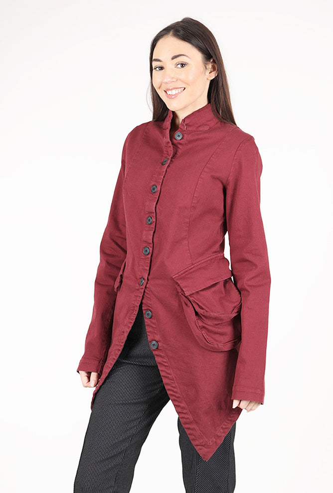 Super Denim Penguin Coat, Merlot