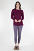 Kinross Cashmere Seamed Easy Cashmere Pullover, Plum 