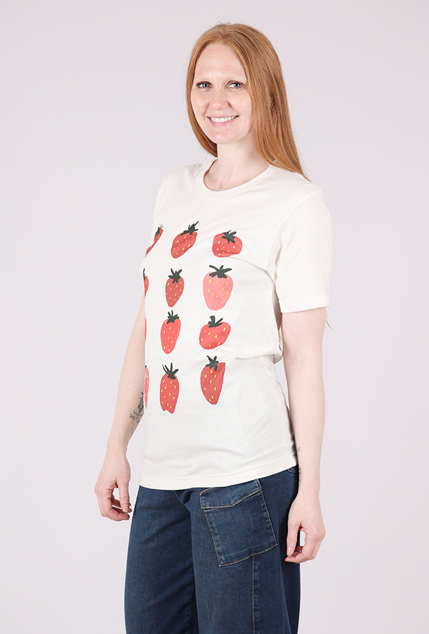 Joseph + Sue J+S Strawberries Tee, White