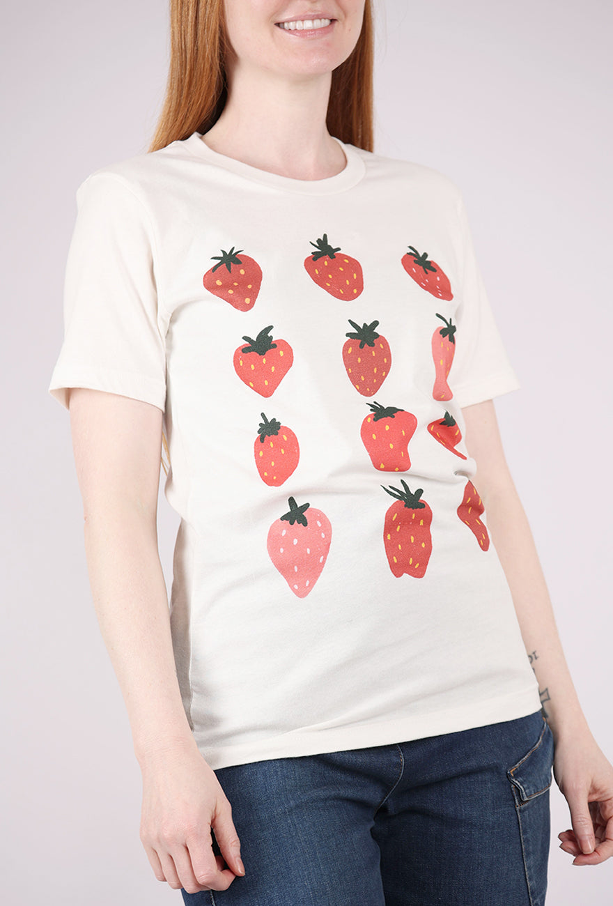 Joseph + Sue J+S Strawberries Tee, White