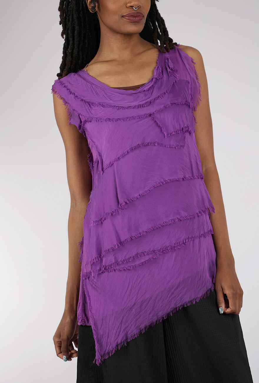 Liabella Tattered Tiers Top, Purple