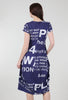 Rundholz Cotton Marl S/S Shapely Dress, Azure Print 