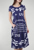 Rundholz Cotton Marl S/S Shapely Dress, Azure Print 