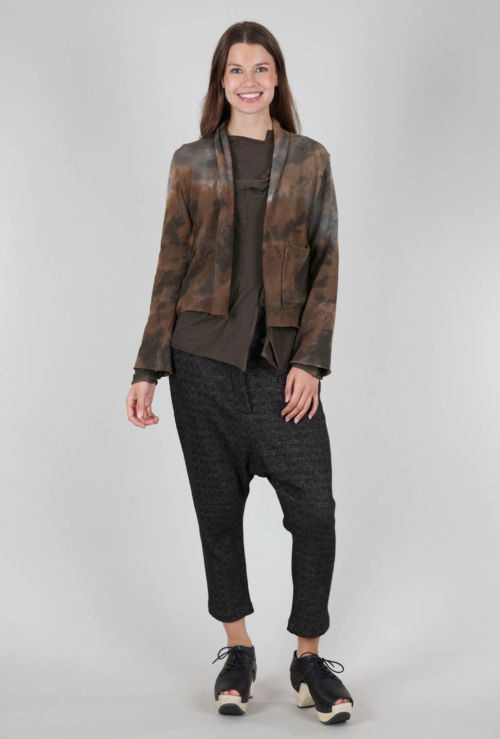 Heyne Bogut Cozy Crop Cardie, Khaki