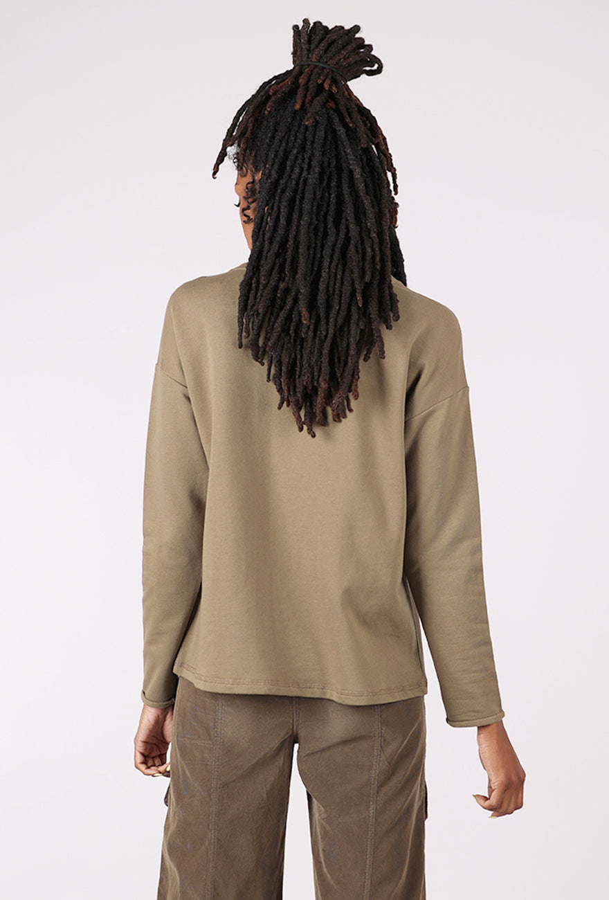 Escape by Habitat Destination Fleece Floral Pullover, Willow