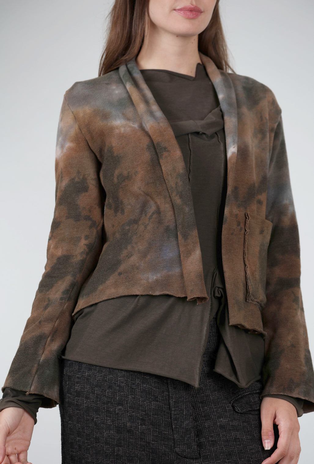 Heyne Bogut Cozy Crop Cardie, Khaki