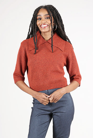 Grade & Gather Cutie Collar Sweater, Maple