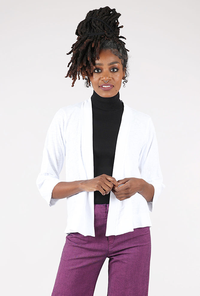 Mododoc Easy 3/4 Sleeve Cardie, White