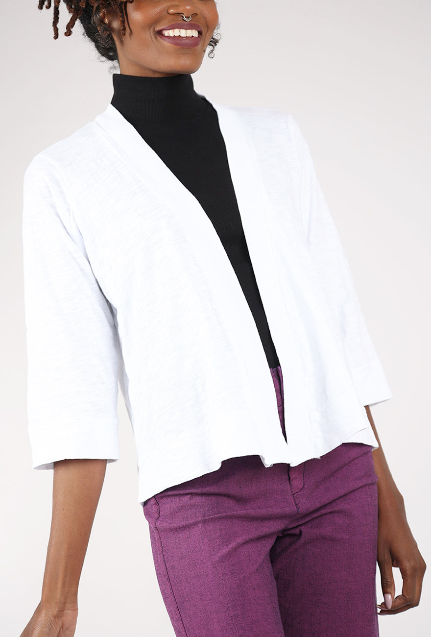 Mododoc Easy 3/4 Sleeve Cardie, White