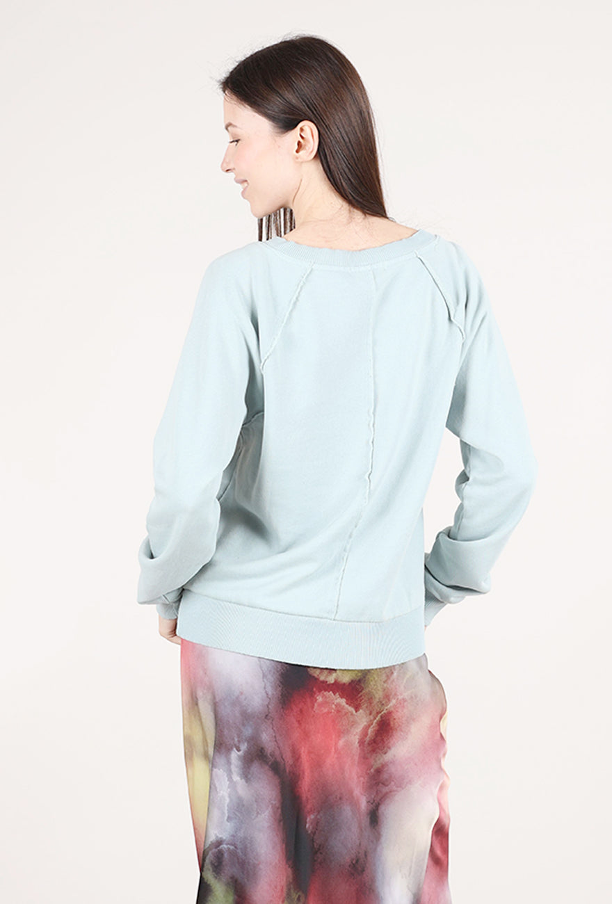 Mododoc Raw Edge Sweatshirt, Chrome