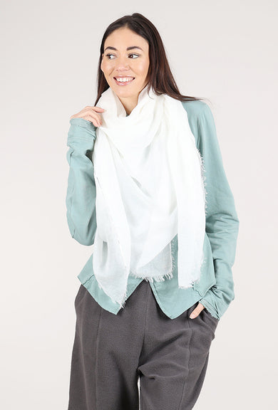 Blue Pacific Cashmere Blend Glitter Scarf, White