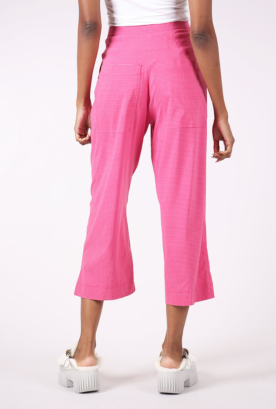 Rundholz Sig Stretch Crop Trouser, Lotus Check