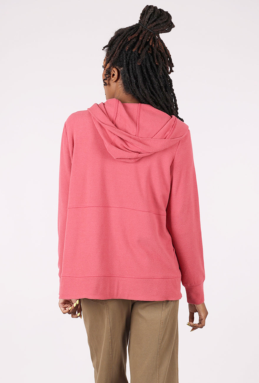 Escape by Habitat Butter Rib Knit Comfort Cardie, Garnet
