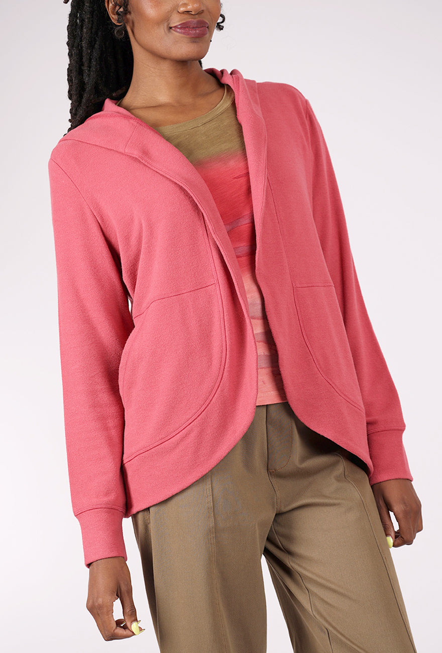 Escape by Habitat Butter Rib Knit Comfort Cardie, Garnet