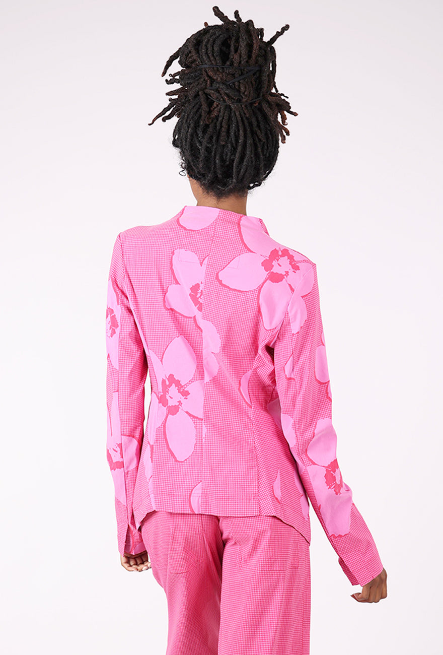 Rundholz Sig Stretch Flower Pin Jacket, Lotus Print
