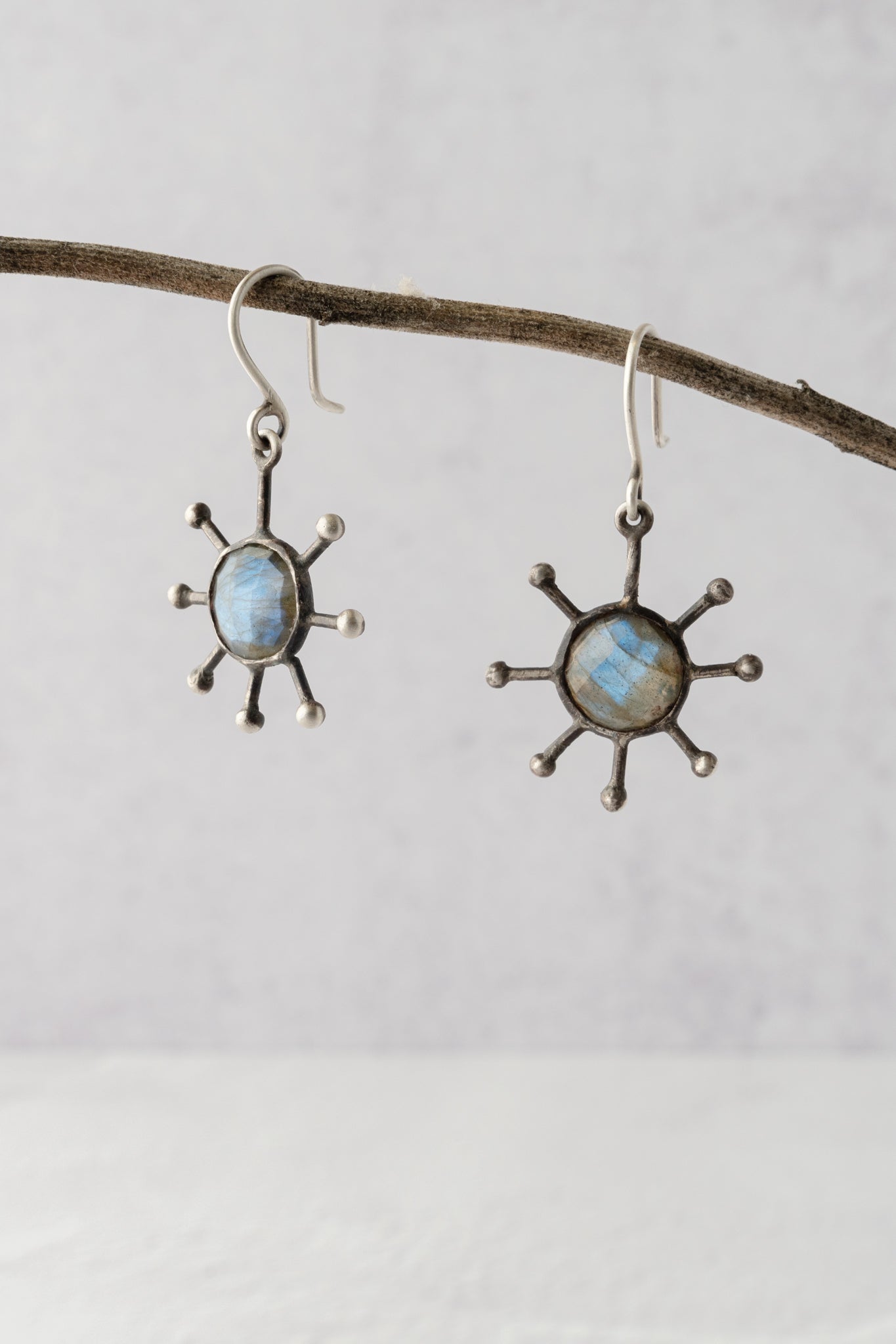Jane Diaz Sputnik Drop Earrings, Labradorite