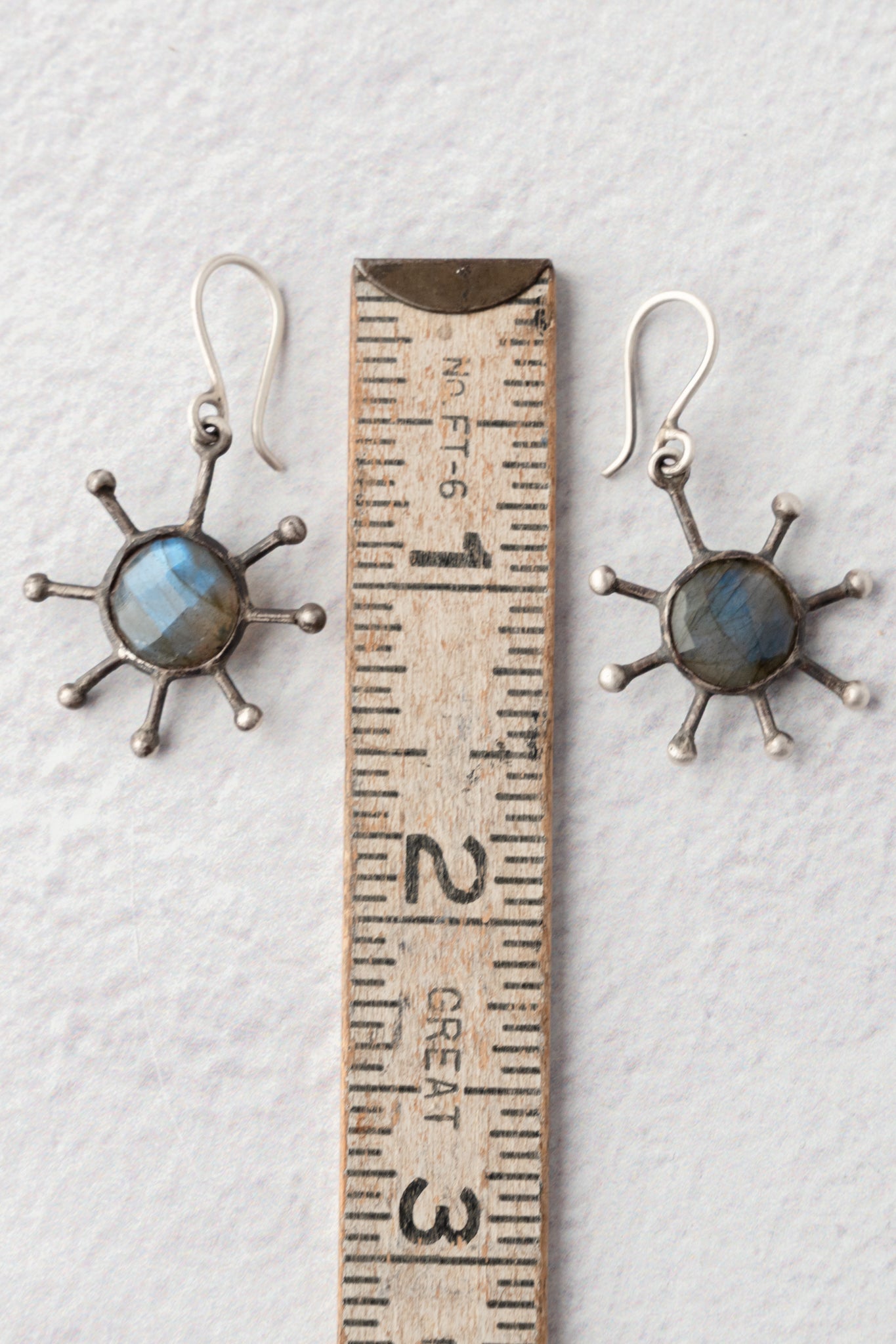 Jane Diaz Sputnik Drop Earrings, Labradorite